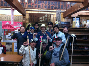 Group photo at station 7